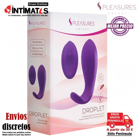Droplet · Huevo vibrador estimulación Punto G y Clítoris · S Pleasures Velvet, que puedes adquirir en intimates.es "Tu Personal Shopper Erótico"