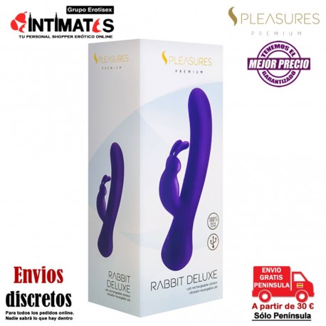 Deluxe Silicone Rabbit · Vibrador de clítoris y punto G · S Pleasures Premium, que puedes adquirir en intimates.es "Tu Personal Shopper Erótico"