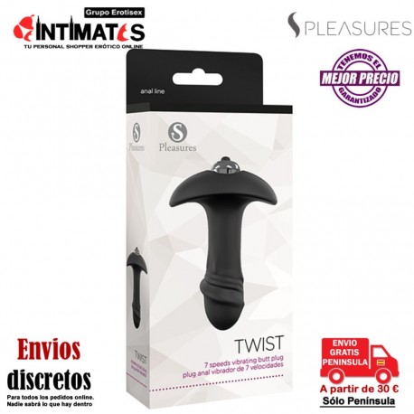Twist · Plug anal con vibración · Sinful Pleasures, que puedes adquirir en intimates.es "Tu Personal Shopper Erótico"