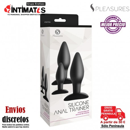 Silicone Anal Trainer · Set con 3 plugs anales · S Pleasures, que puedes adquirir en intimates.es "Tu Personal Shopper Erótico"