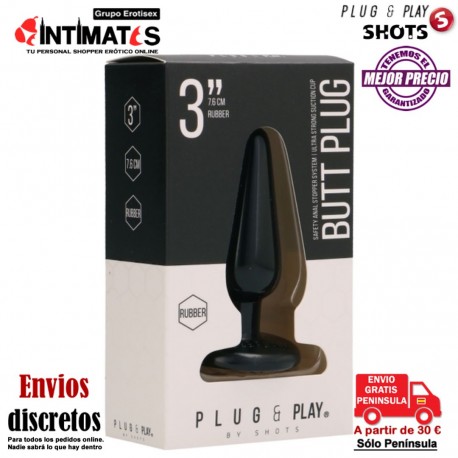 Basic · Plug Anal 7,5 cm - Negro · Plug & Play, que puedes adquirir en intimates.es "Tu Personal Shopper Erótico"