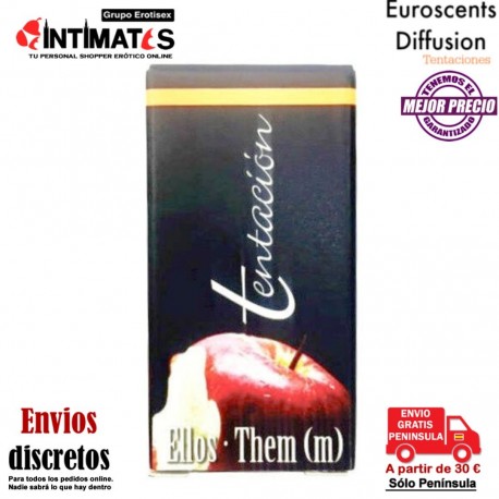 Tentación Ellos · Perfume de feromonas Gay · Eurocents, que puedes adquirir en intimates.es "Tu Personal Shopper Erótico"