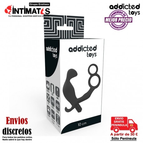 Anillo doble para el pene y testículos con plug anal - Negro · Addicted toys, que puedes adquirir en intimates.es "Tu Personal Shopper Erótico"