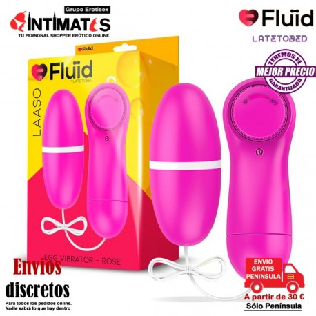 Laaso · Huevo vibrador con control remoto · Fluid , que puedes adquirir en intimates.es "Tu Personal Shopper Erótico"