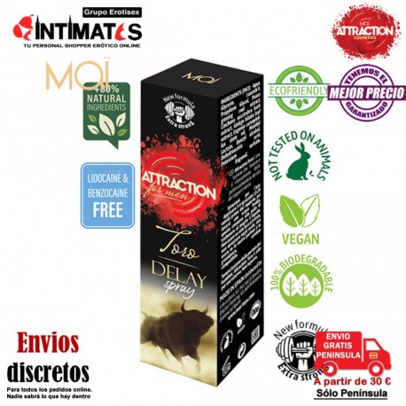 Attraction · Toro Delay Spray 30 ml · Mai, que puedes adquirir en intimates.es "Tu Personal Shopper Erótico"