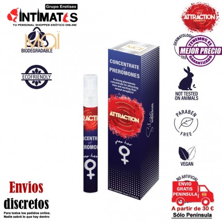 Attraction · Concentrado de feromonas para Ella 10 ml · Mai, que puedes adquirir en intimates.es "Tu Personal Shopper Erótico"