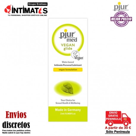 Med Vegan Glide 2 ml · Lubricante base agua · Pjur