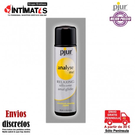 Analyse me! Relaxing Anal Glide 2ml · Lubricante a base de silicona con relajante para el sexo anal · Pjur