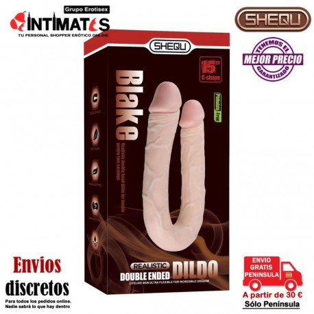 Blake · Dildo doble realistico · Shequ, que puedes adquirir en intimates.es "Tu Personal Shopper Erótico"