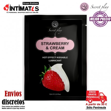 Fresas con nata 10ml · Lubricante y aceite de masaje · Secret Play, que puedes adquirir en intimates.es "Tu Personal Shopper Erótico"