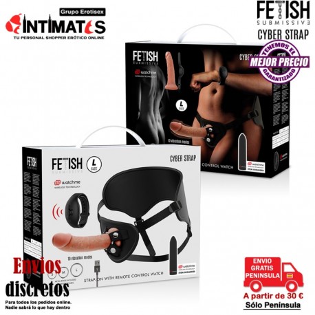 Arnés con consolador y control remoto Watchme - L · Cyber Strap, que puedes adquirir en intimates.es "Tu Personal Shopper Erótico"