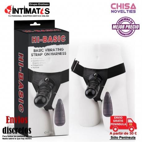 Penis Extender 7,5" · Arnés con dildo hueco y vibración · Hi-Basic, que puedes adquirir en intimates.es "Tu Personal Shopper Erótico"