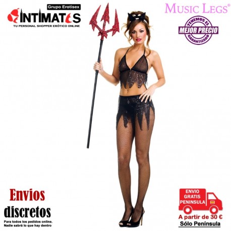 Disfraz negro de diablesa sexy · Music Legs®, que puedes adquirir en intimates.es "Tu Personal Shopper Erótico"