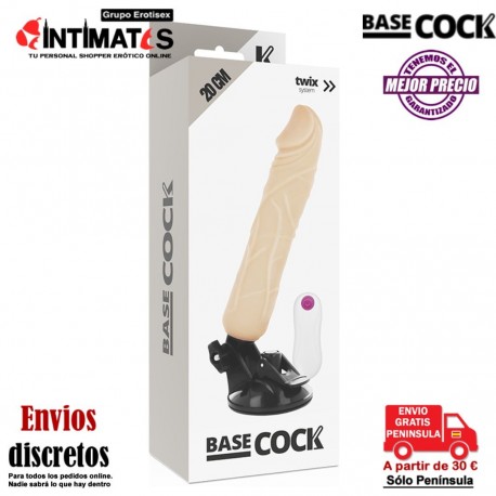 Vibrador realístico de 200mm con mando · Basecock, que puedes adquirir en intimates.es "Tu Personal Shopper Erótico"