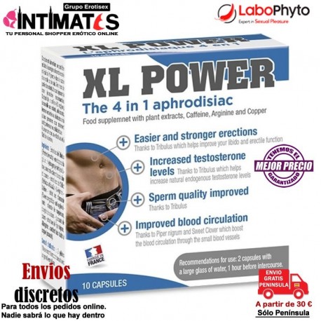 XL Power - 10 caps. · Mejora el rendimiento sexual de los hombres · LaboPhyto , que puedes adquirir en intimates.es "Tu Personal Shopper Erótico"