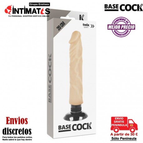 Vibrador realístico 2-1 de 200mm · Basecock, que puedes adquirir en intimates.es "Tu Personal Shopper Erótico"