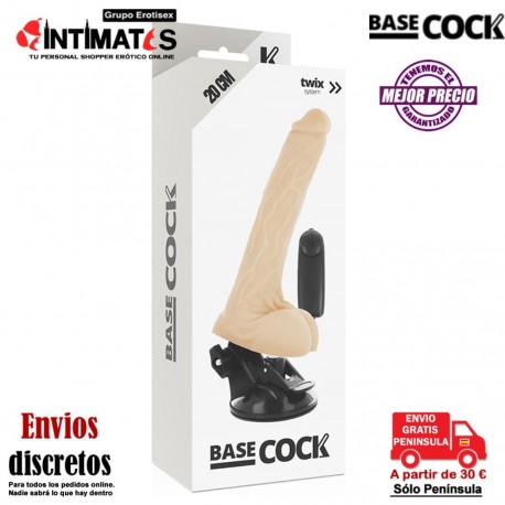 Vibrador realístico 2-1 de 200mm con mando · Basecock, que puedes adquirir en intimates.es "Tu Personal Shopper Erótico"