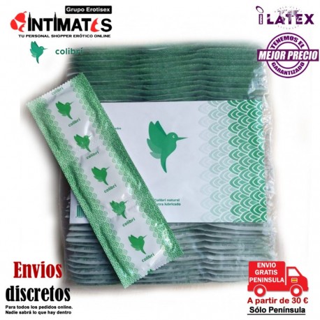 Colibrí 144u. · Condón natural extra lubricado · Innolatex, que puedes adquirir en intimates.es "Tu Personal Shopper Erótico"