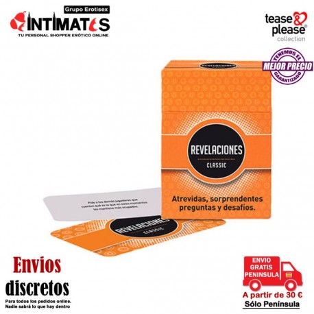 Revelaciones - Classic · Juego erótico de mesa · Tease&Please , que puedes adquirir en intimates.es "Tu Personal Shopper Erótico"