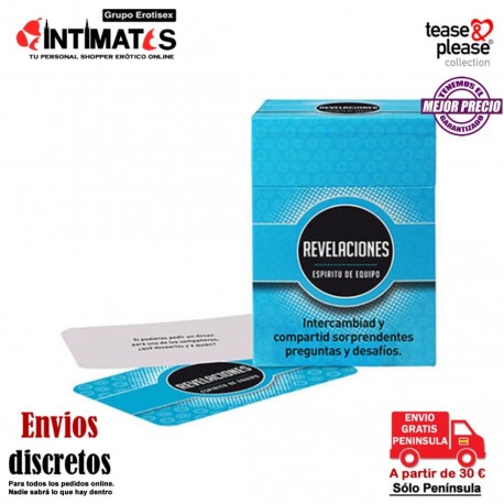 Revelaciones - Espíritu de Equipo · Tease&Please , que puedes adquirir en intimates.es "Tu Personal Shopper Erótico"