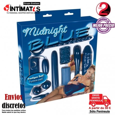 Midnight Blue · Kit anal 9 piezas · You2toys, que puedes adquirir en intimates.es "Tu Personal Shopper Erótico"
