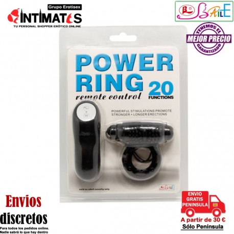 Power Ring 20F · Anillo control remoto · Baile, que puedes adquirir en intimates.es "Tu Personal Shopper Erótico"