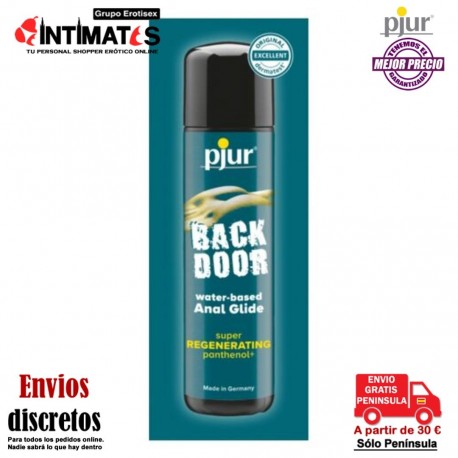 Back Door Super Regeneration Anal Glide 2 ml · Lubricante base agua · Pjur, que puedes adquirir en intimates.es "Tu Personal Shopper Erótico"