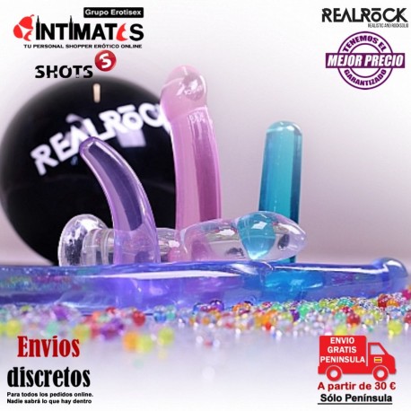 Non Realistic Dildo Suction Cup · Consolador transparente de forma bonita · RealRock, que puedes adquirir en intimates.es "Tu Personal Shopper Erótico"