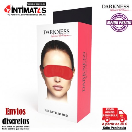Red Soft Blind Mask · Antifaz rojo · Darkness, que puedes adquirir en intimates.es "Tu Personal Shopper Erótico"
