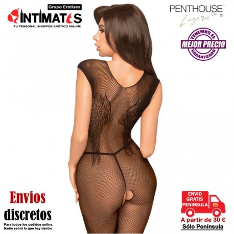 Wild catch · Body de rejilla bordado con entrepierna abierta · Penthouse, que puedes adquirir en intimates.es "Tu Personal Shopper Erótico"