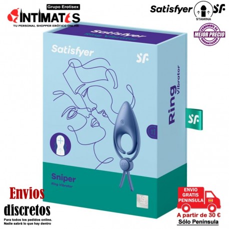 Sniper · Anillo regulable con vibración · Satisfyer, que puedes adquirir en intimates.es "Tu Personal Shopper Erótico"