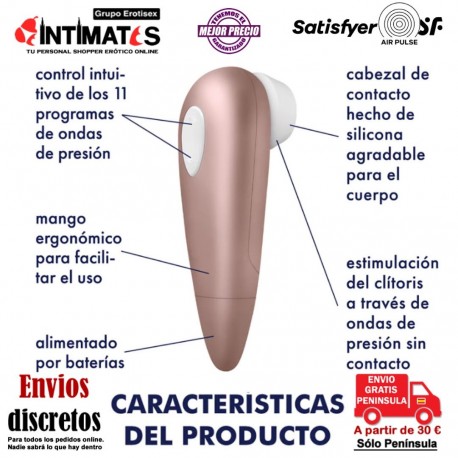 Number One · Estimulador de clítoris sin contacto · Satisfyer, que puedes adquirir en intimates.es "Tu Personal Shopper Erótico"
