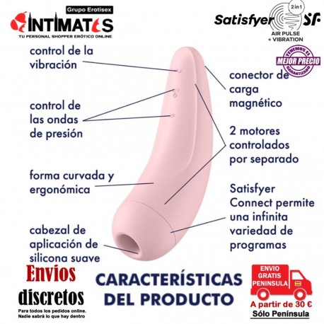 Curvy 2 + · Connect App · Air Pulse Stimulator · Satisfyer, que puedes adquirir en intimates.es "Tu Personal Shopper Erótico"