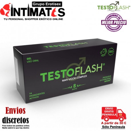 Testoflash® (8 sobres) · Gel oral para la erección · MSR Lab, que puedes adquirir en intimates.es "Tu Personal Shopper Erótico"