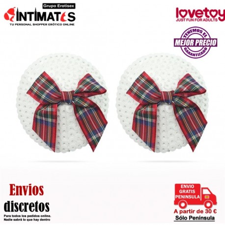 Pezoneras reutilizables con lentejuelas y lazo · Lovetoy, que puedes adquirir en intimates.es "Tu Personal Shopper Erótico"