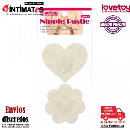 Pezoneras autoadhesivas con forma de flor y corazón - Floral · Lovetoy, que puedes adquirir en intimates.es "Tu Personal Shopper Erótico"