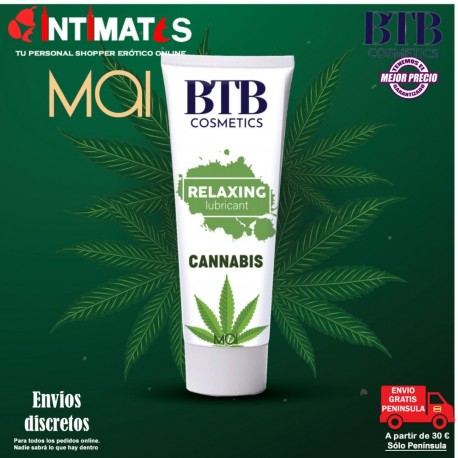 Cannabis Relaxing · Lubricante a base de agua 100 ml · BTB, que puedes adquirir en intimates.es "Tu Personal Shopper Erótico"