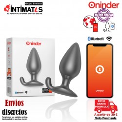 Plug anal con vibración y App · Oninder