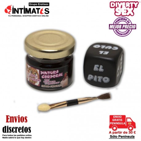 Pintura corporal y dado parte del cuerpo · Diablo Picante, que puedes adquirir en intimates.es "Tu Personal Shopper Erótico"