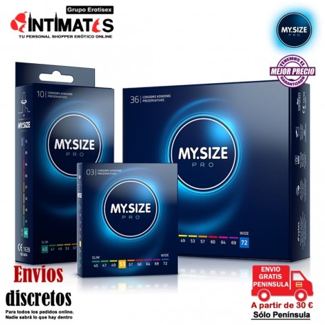 Preservativos My.Size Pro · 3 unidades, que puedes adquirir en intimates.es "Tu Personal Shopper Erótico"