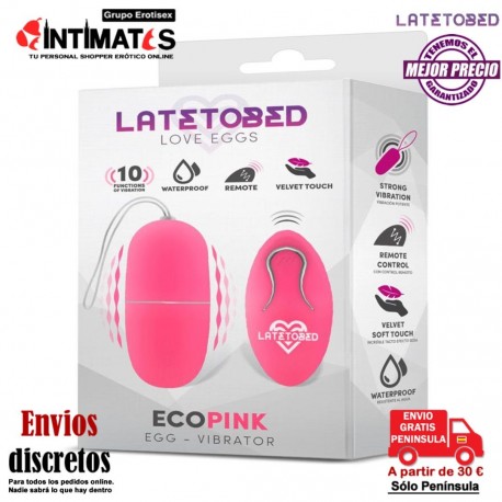 EcoPink · Huevo Vibrador Control Remoto · Latetobed, que puedes adquirir en intimates.es "Tu Personal Shopper Erótico"
