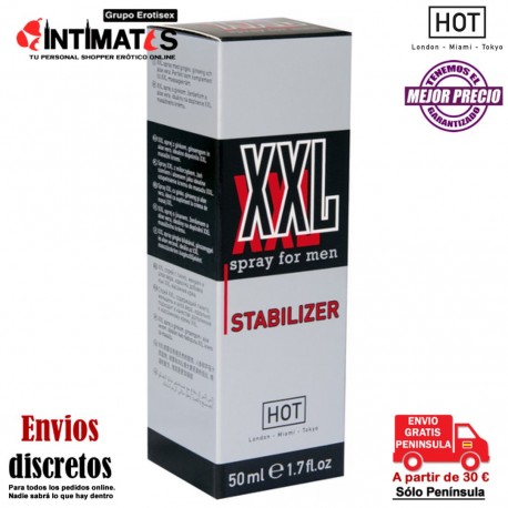 XXL Stabilizer · Spray para hombre · Hot, que puedes adquirir en intimates.es "Tu Personal Shopper Erótico"