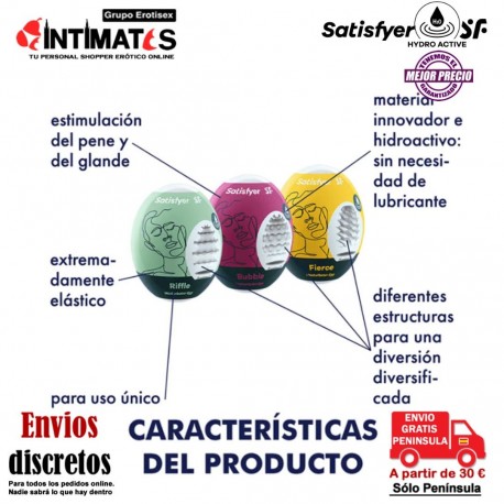 Set de huevos masturbadores, 3 unidades · Satisfyer, que puedes adquirir en intimates.es "Tu Personal Shopper Erótico"