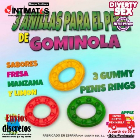 Gummy Rings · Anillos de gominola para el pene · Diablo Picante, que puedes adquirir en intimates.es "Tu Personal Shopper Erótico"