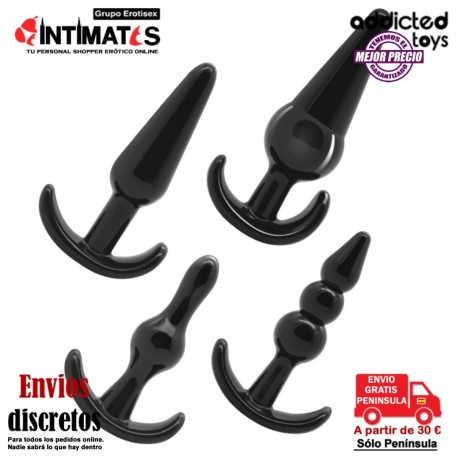 Set de 4 plugs anales · Addicted toys, que puedes adquirir en intimates.es "Tu Personal Shopper Erótico"