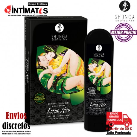 Lotus Noir · Gel bio estimulante para parejas · Shunga, que puedes adquirir en intimates.es "Tu Personal Shopper Erótico"