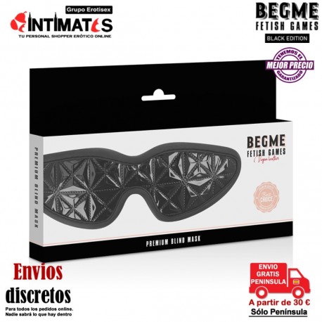 Antifaz elástico 100% vegano · Begme Black Edition, que puedes adquirir en intimates.es "Tu Personal Shopper Erótico"