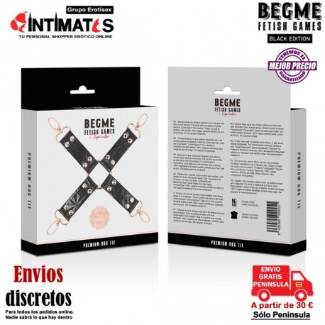 Hog-Tie de cuero vegano · Begme Black Edition, que puedes adquirir en intimates.es "Tu Personal Shopper Erótico"