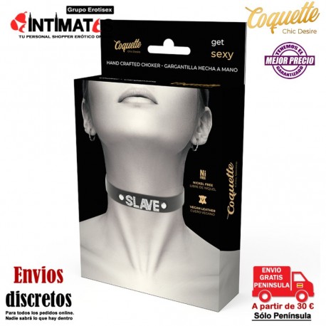 Slave · Gargantilla de cuero vegano · Coquette Chic Desire, que puedes adquirir en intimates.es "Tu Personal Shopper Erótico"