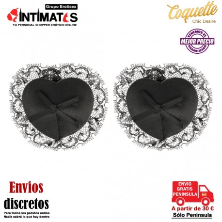 Cubre-pezones autoadhesivos con encaje · Coquette, que puedes adquirir en intimates.es "Tu Personal Shopper Erótico"